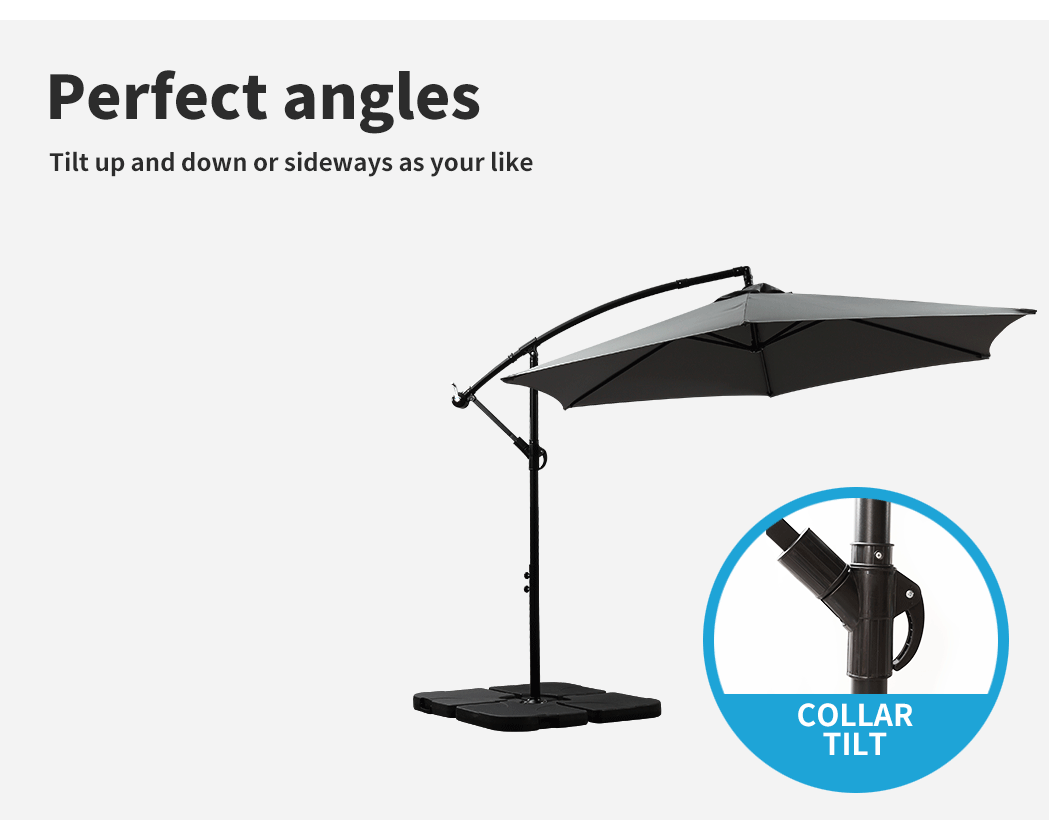 Mountview 3M Outdoor Umbrella Cantilever Base Stand Garden Patio Beach Umbrellas eBay